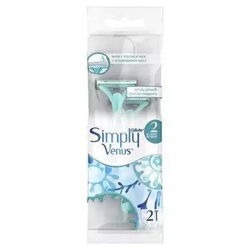 Одноразовая женская бритва Gillette Venus (Жиллетт Винус) Simply 2, 2 шт.