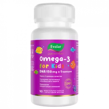 Омега-3 Бэби ДГК для детей с 3 лет со вкусом фруктов Эвалар Лаборатория/Evalar Laboratory капсулы жевательные 0,35г 90шт