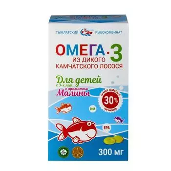 Омега-3 для детей с 3 лет вкус малины Salmonica/Салмоника капсулы 300мг 84шт