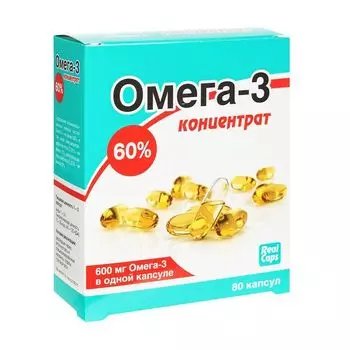 Омега-3 концентрат 60% RealCaps капсулы 1000мг 80шт