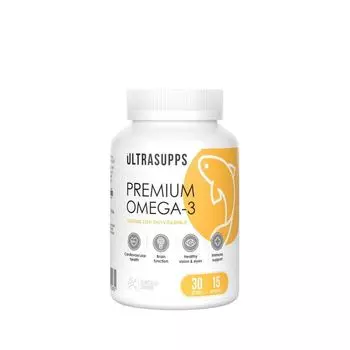 Омега-3 Премиум UltraSupps/Ультрасаппс капсулы 30шт