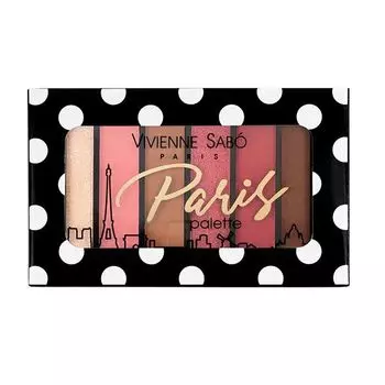 Палетка теней для век мини 6 цветов Paris тон 04 Vivienne Sabo