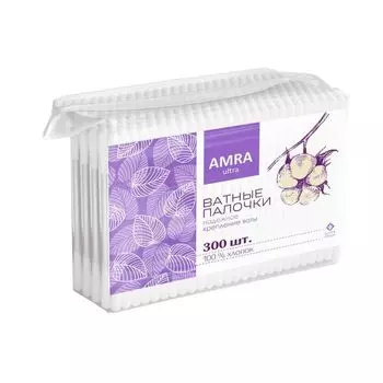 Палочки ватные Amra/Амра пакет 300шт