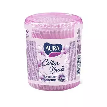 Палочки ватные стакан Aura/Аура 100шт