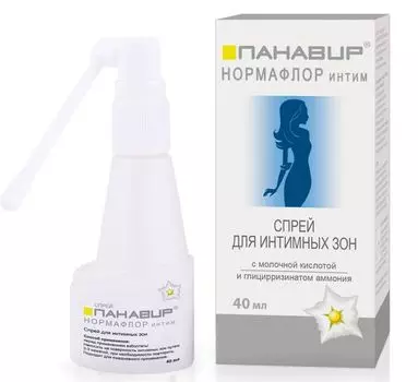 Спрей для интимных зон тела Интим Нормафлор Панавир 40мл
