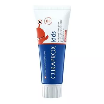 Паста зубная вкус клубники без фтора для детей старше 2 лет Kids Curaprox/Курапрокс 60мл
