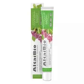Паста зубная для профилактики кариеса солодка-бадан Altaibio/Алтайбио 75мл
