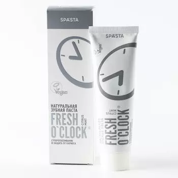 Паста зубная натуральная супер отбеливание и защита от кариеса Fresh O'clock Spa'Sta/Спа'Ста 90мл