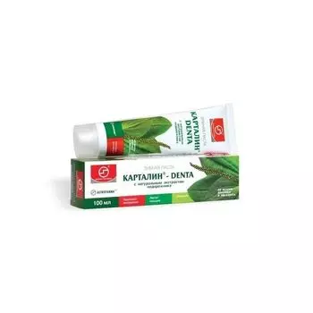 Паста зубная с натуральным экстрактом подорожника Карталин-denta туба 100мл