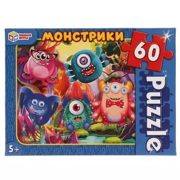 Пазлы классические Монстрики УМка 60 деталей