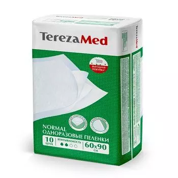Пеленки одноразовые медицинские впитывающие Normal TerezaMed 60x90 10шт