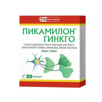 Пикамилон Гинкго капсулы 40мг+20мг 30шт