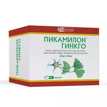 Пикамилон Гинкго капсулы 40мг+20мг 90шт