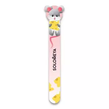 Пилка для натуральных и искусственных ногтей #180/220 Мышка, приносящая удачу Solomeya