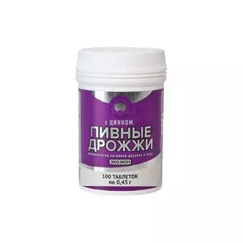 Пивные дрожжи с цинком Эко-Мон Свободный 20 таблетки 450мг 100шт