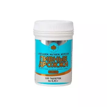 Пивные дрожжи с кальцием, магнием, железом Свободный Эко-Мон 20 таблетки 450мг 100шт