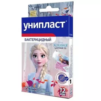 Лейкопластырь бактерицидный Холодное Сердце-2 Унипласт 12шт