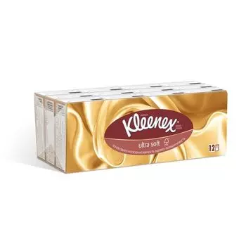 Платочки Kleenex (Клинекс) бумажные Ultra Soft 7 шт. 12 упак.
