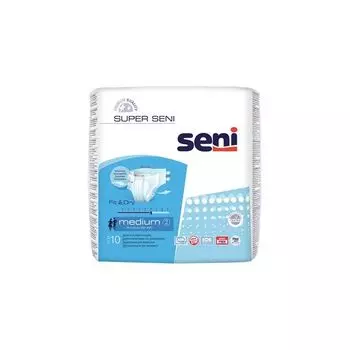 Подгузники для взрослых Seni для средней или тяжёлой степени недержания паропроницаемые Medium 10 шт.