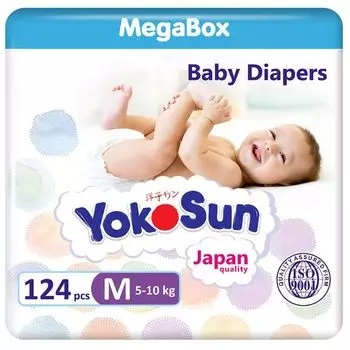 Подгузники Megabox YokoSun 5-10кг 124шт р.M