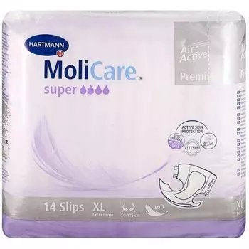 Подгузники Premium Soft Super MoliCare/Моликар р.XL 14шт