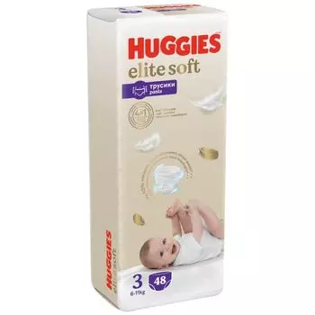 Подгузники-трусики детские одноразовые Elite Soft Huggies/Хаггис 6-11кг 48шт р.3