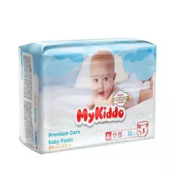 Подгузники-трусики для детей Premium MyKiddo 12-20кг 34шт р.XL