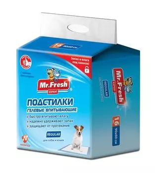 Подстилки для кошек и собак Mr.Fresh Expert Regular 90х60см 16шт