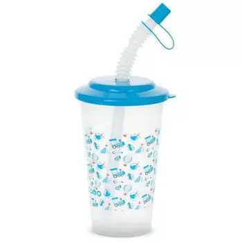 Поильник с трубочкой 320 мл. Transport 12 мес+ BABOO