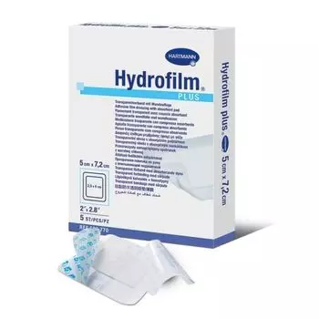 Повязки пластырного типа плюс стерильно Hydrofilm/Гидрофилм 5х7,2см 5шт