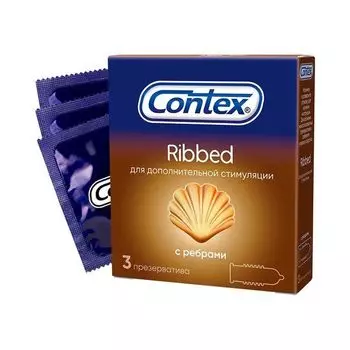 Презервативы Ribbed Contex/Контекс 3шт