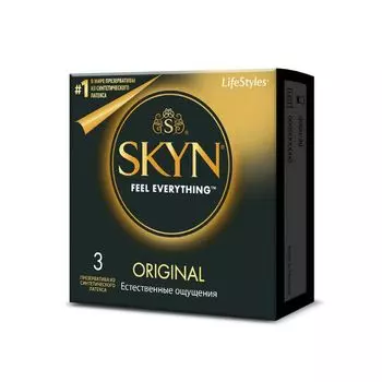 Презервативы гладкие Skyn original Life Styles 3шт