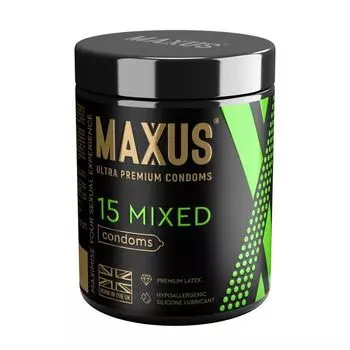 Презервативы из натурального латекса Mixed Maxus/Максус 15шт