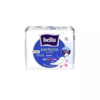 Прокладки гигиенические впитывающие ультратонкие Maxi Blue Perfecta ultra Bella/Белла 8шт