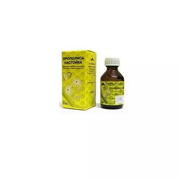Прополиса настойка для ингаляций, местного и наружного применения фл. 25мл