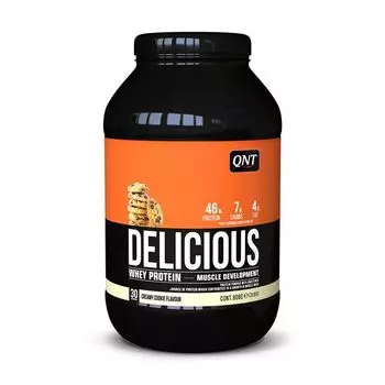 Протеин Сывороточный белок Delicious Protein Whey (Делишес Протеин Вей) Печенье и крем QNT 908г