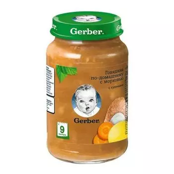 Пюре говядина по-домашн Морк Gerber/Гербер 190г