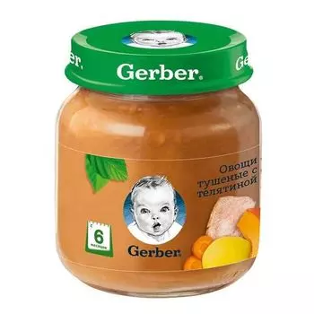 Пюре Овощи тушеные с телятин Gerber 130г