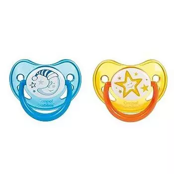 Пустышка Canpol babies (Канпол бейбис) ортодонтическая силиконовая Ночные сны 0-6 мес.