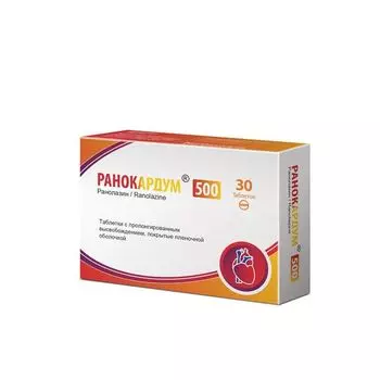 Ранокардум таблетки с пролонг. высвобожд. п/о плен. 500мг 30шт