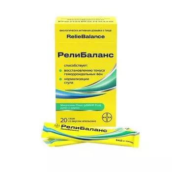 РелиБаланс со вкусом апельсина суспензия для внутреннего приема саше 10мл 20шт