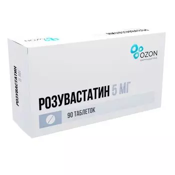 Розувастатин таблетки п/о плен. 5мг 90шт