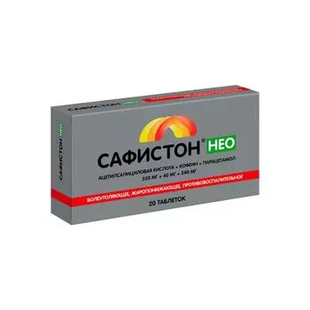 Сафистон Нео таблетки 320мг+40мг+240мг 20шт