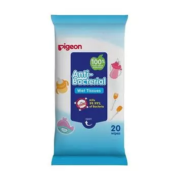 Салфетки влажные детские антибактериальные Pigeon/Пиджен 20 шт.