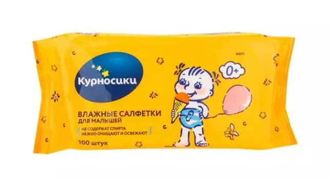 Салфетки влажные детские Курносики 0+ мес. 100 шт.