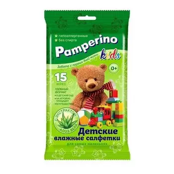 Салфетки влажные детские Pamperino/Памперино 15шт