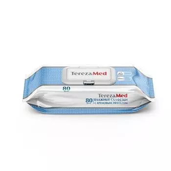 Салфетки влажные очищающие с кремовым эффектом TerezaMed 80шт