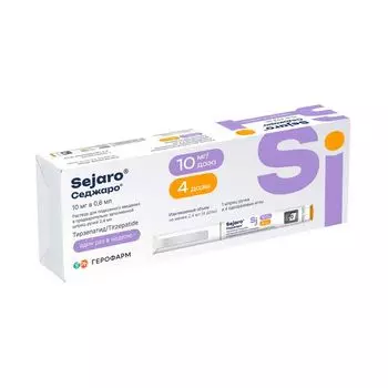 Седжаро раствор для п/к введ. шприц-ручка 10мг/доза 2,4мл+Игла 4шт