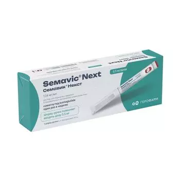 Семавик Некст раствор для п/к введ. шприц-ручка 0,5мг/доза 3мл+Игла 4шт