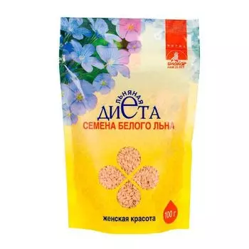 Семена льна белого женская красота Биокор 100г